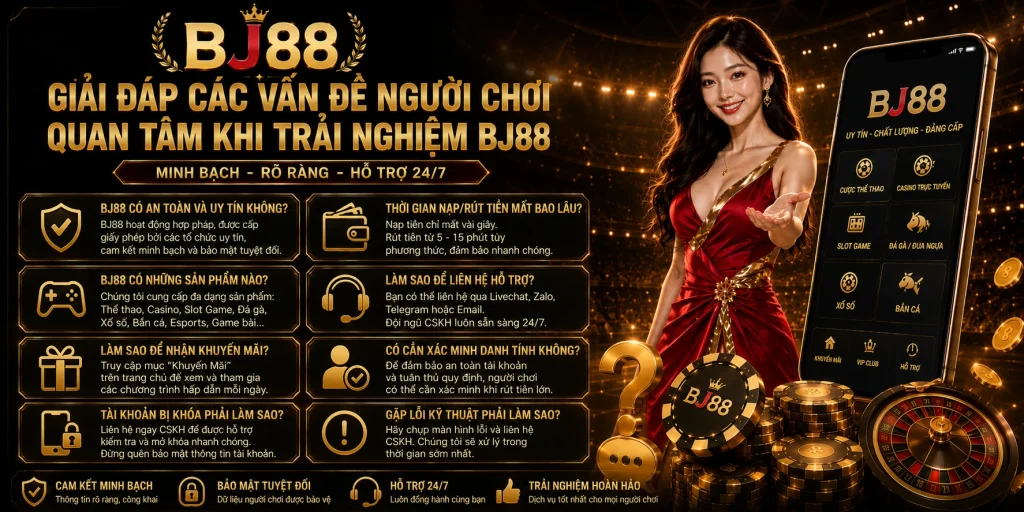 BJ88 Deik – Link Vào Bj88 Chính Thức Đá Gà Thomo 2026 9 Giải đáp các vấn đề người chơi quan tâm khi trải nghiệm BJ88